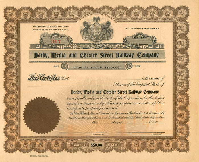 Darby, Media and Chester Street Railway Co.